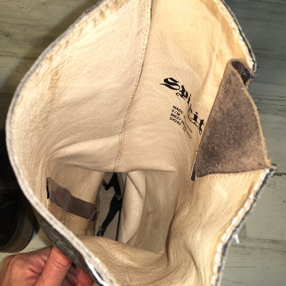 Spirit by Lucchese Bailey Riding Boot Womens 6 M Chocolate Brown Leather Tall - Picture 12 of 15